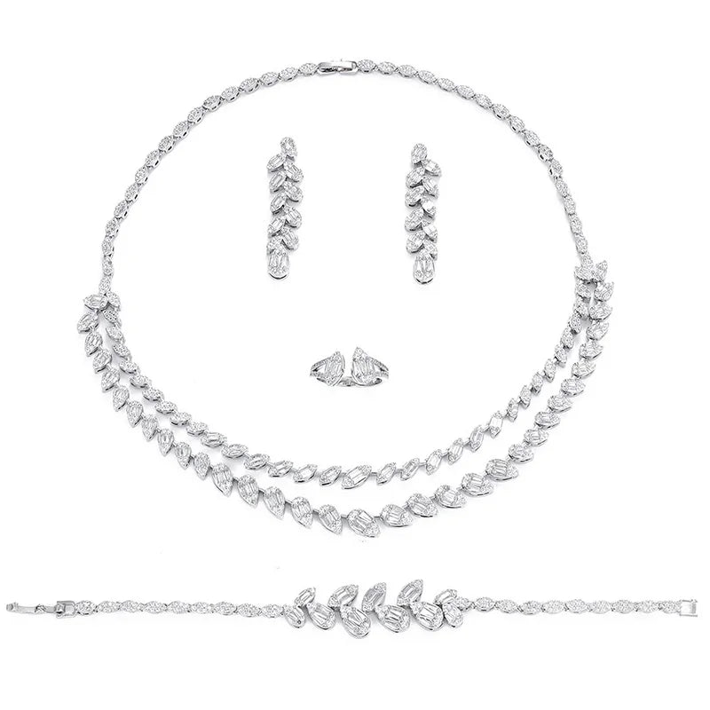 Gorgeous 4 piece wedding jewelry set