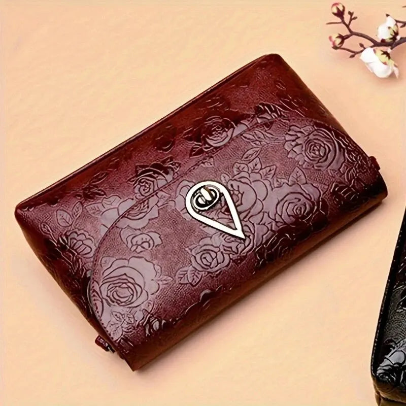 Best Women bag embossed by rose flower with high quality