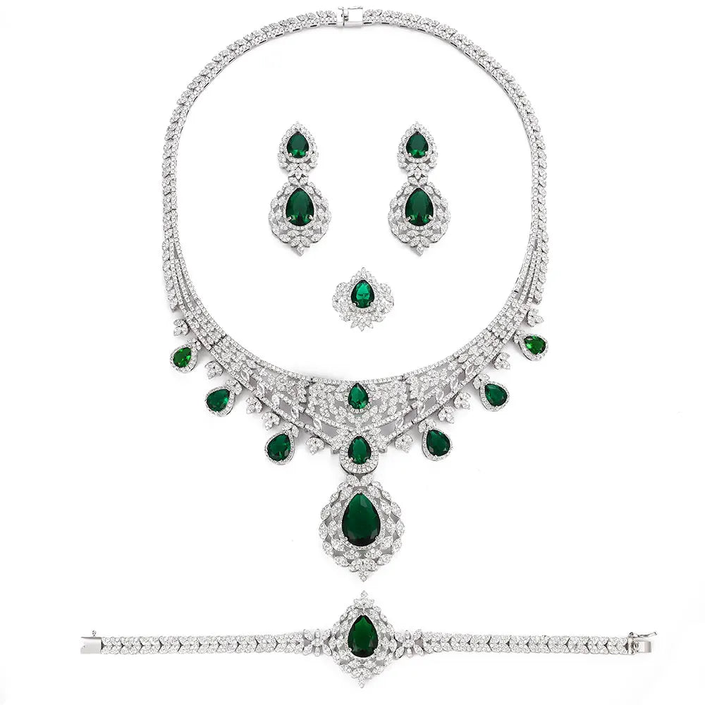 Fashion Green Zirconia Jewelry Sets Jewelry Set for Women