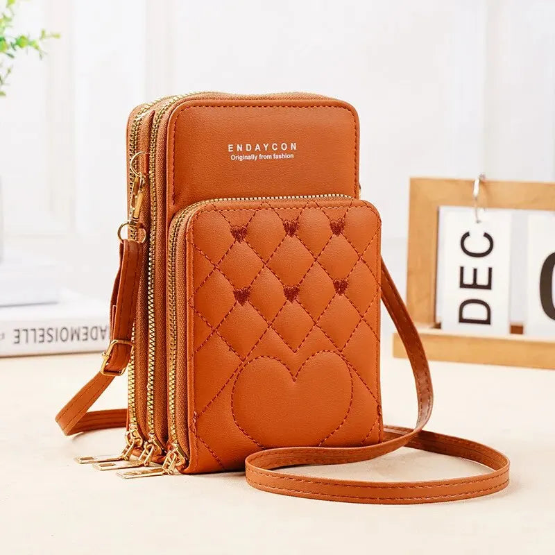 Fashion Simple Shoulder Small Bag Shoulder Three Layers mobile