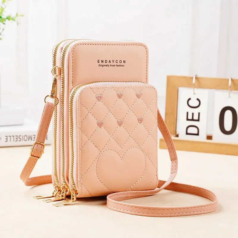 Fashion Simple Shoulder Small Bag Shoulder Three Layers mobile