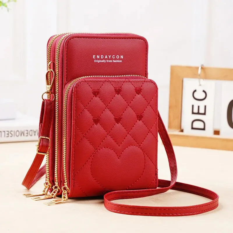 Fashion Simple Shoulder Small Bag Shoulder Three Layers mobile
