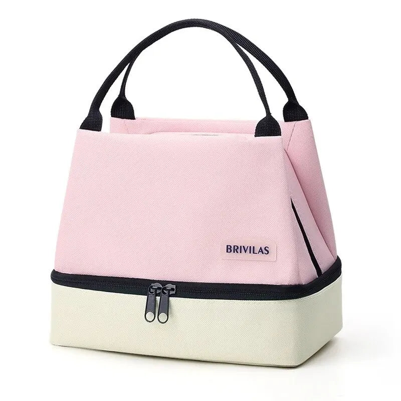 Double Outdoor with Rice Preservation Bag Large Capacity Lunch Bag