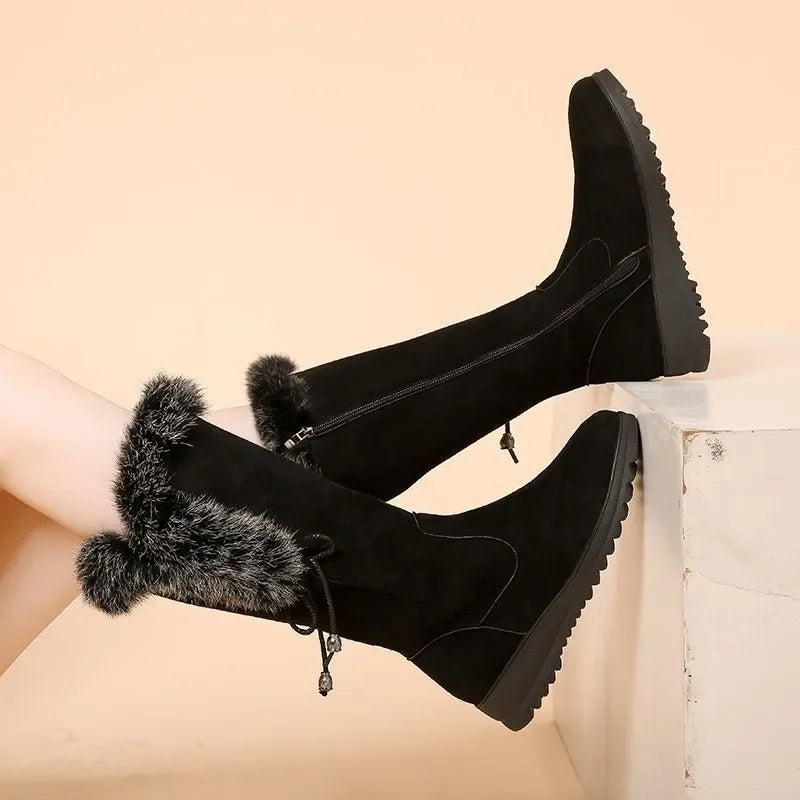 Fashion Keep Warm Plus Velvet Knee High Boots