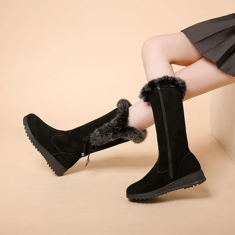 Fashion Keep Warm Plus Velvet Knee High Boots