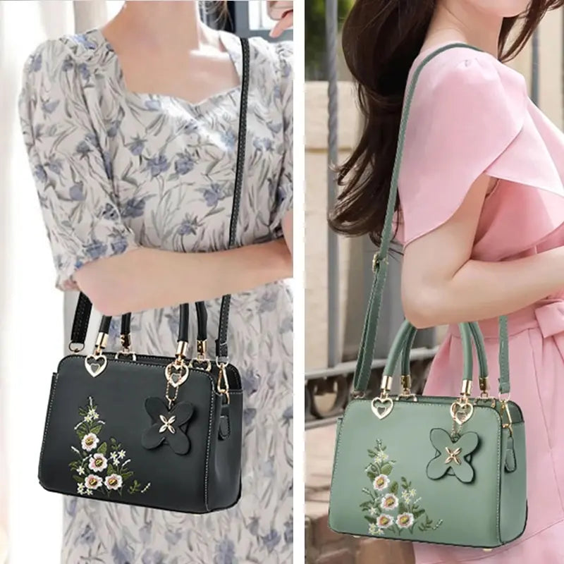 Women Embroidery Handbags Purse Tote Bags Fashion Handle Bag