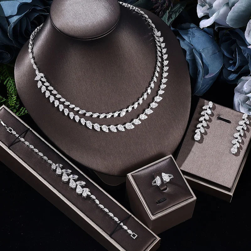 Gorgeous 4 piece wedding jewelry set