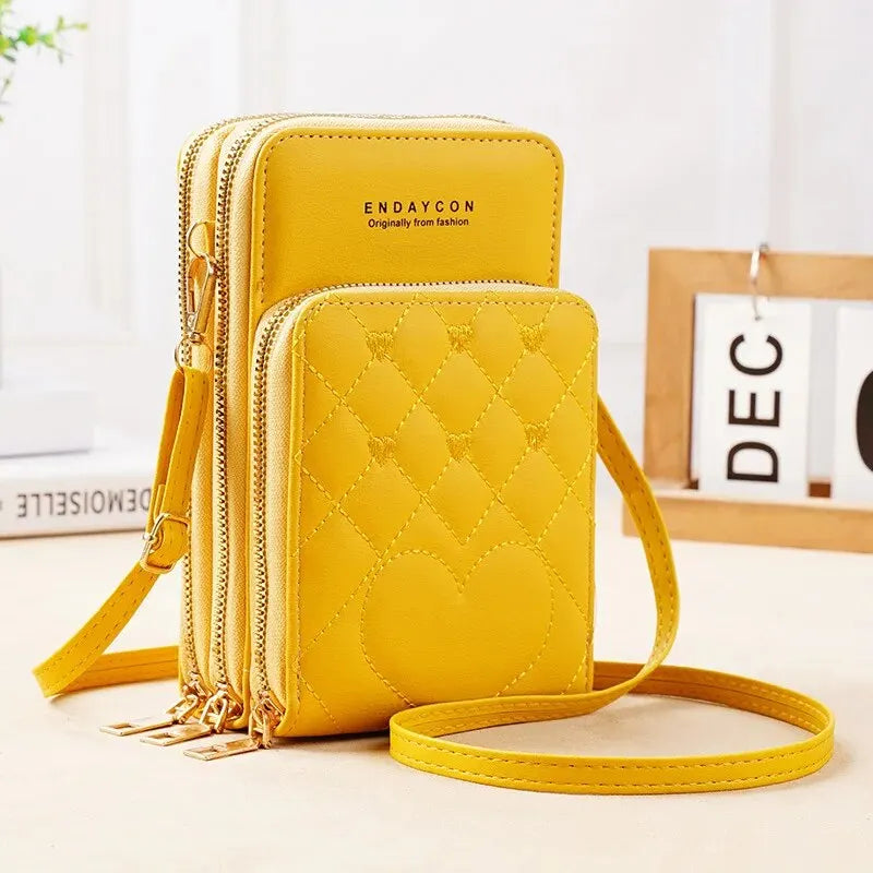 Fashion Simple Shoulder Small Bag Shoulder Three Layers mobile