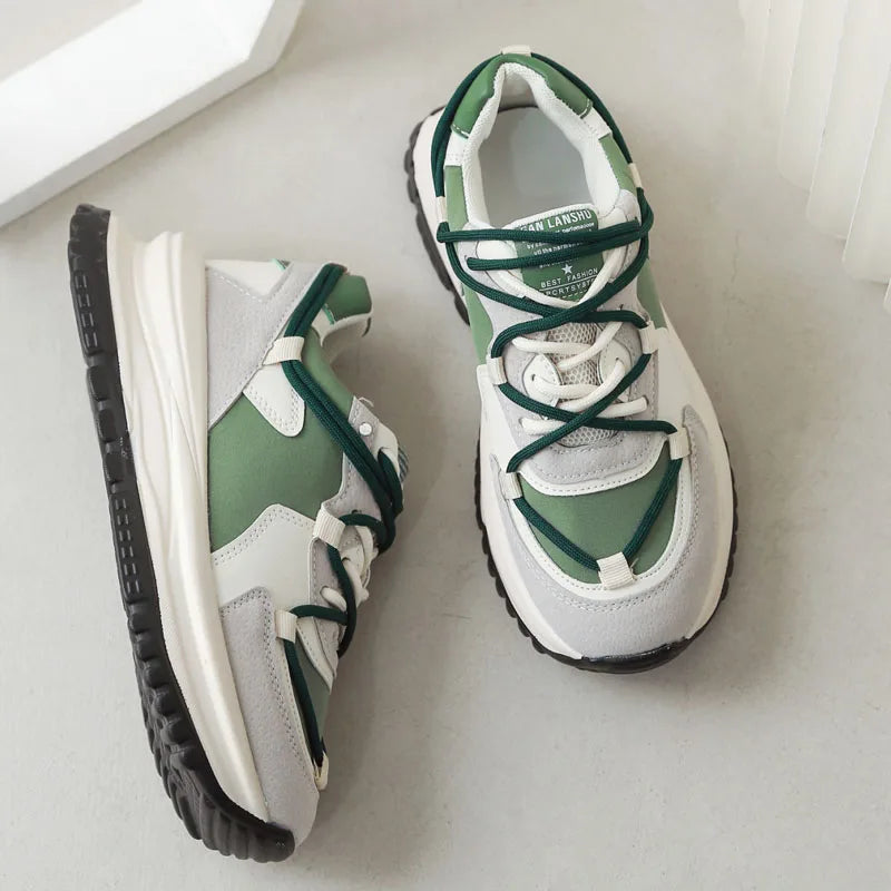 Women sneaker Breathable Casual Retro Platform Shoes