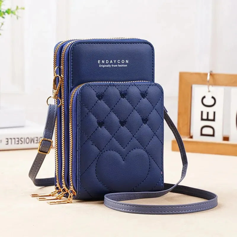 Fashion Simple Shoulder Small Bag Shoulder Three Layers mobile