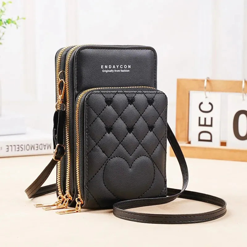 Fashion Simple Shoulder Small Bag Shoulder Three Layers mobile