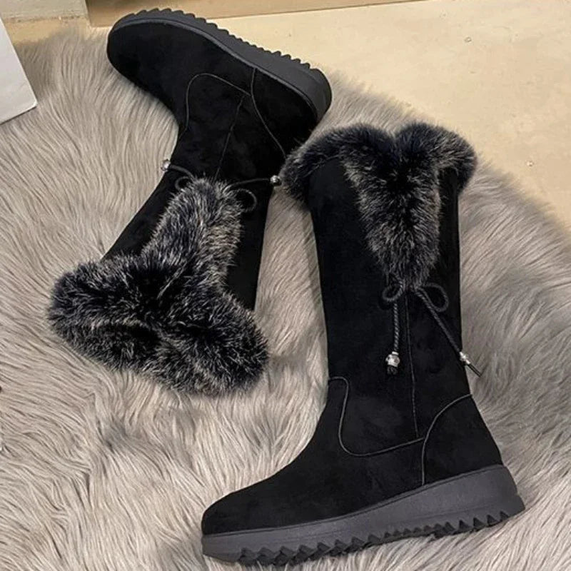 Fashion Keep Warm Plus Velvet Knee High Boots