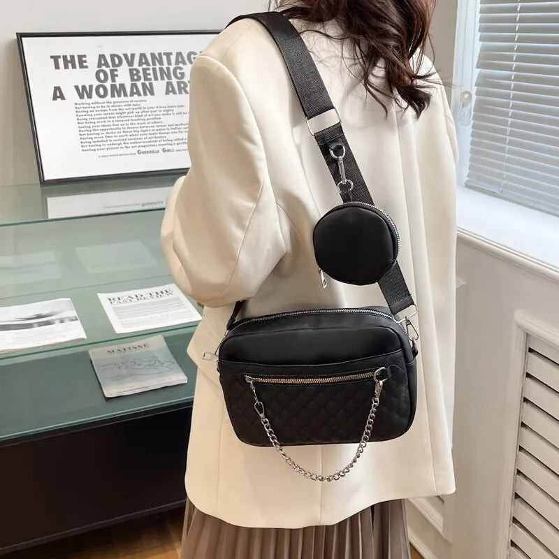 Bag Pu Soft Leather Texture Shoulder Bag Fashion