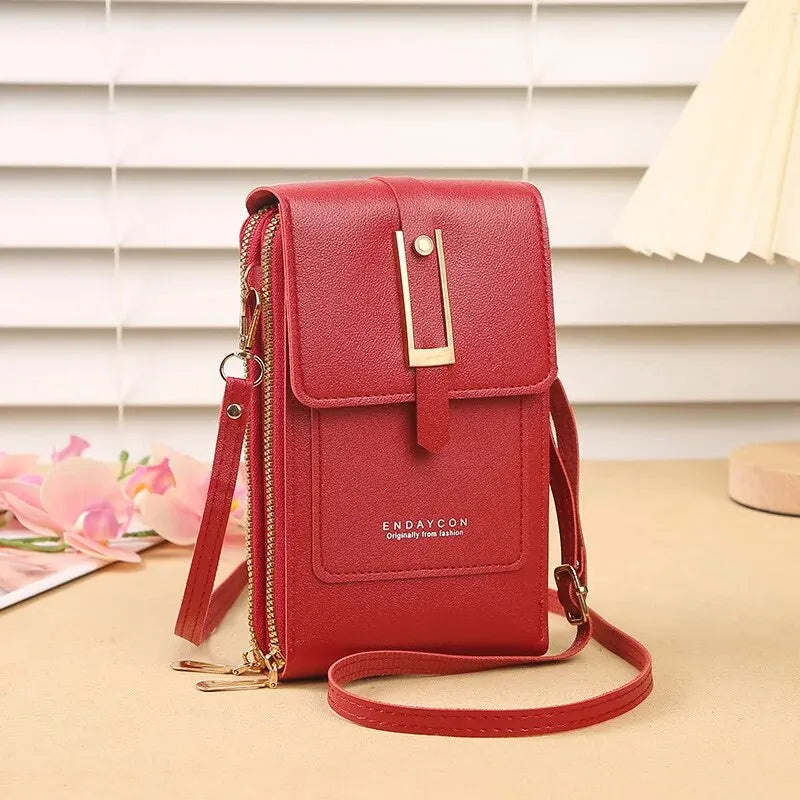 Simple Crossbody Small Transparent Touch Screen Mobile Phone Bag