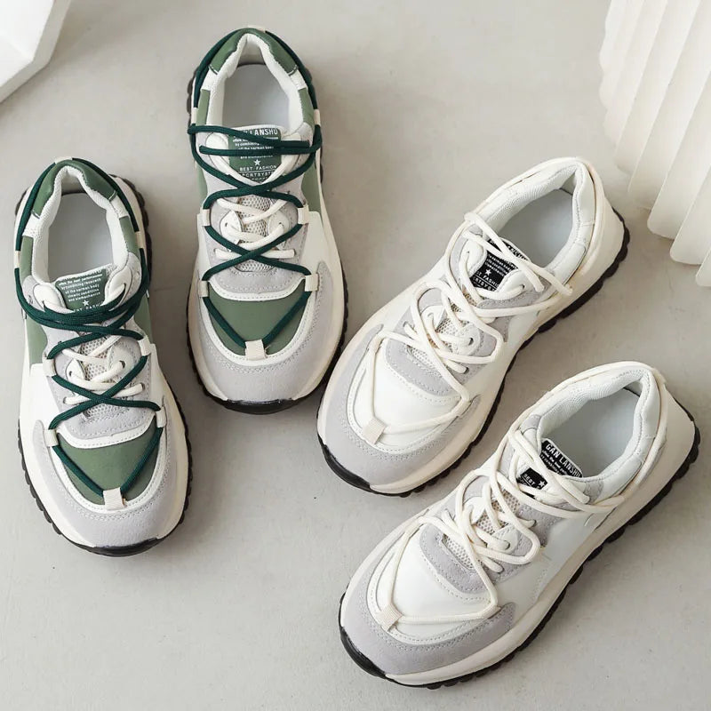 Women sneaker Breathable Casual Retro Platform Shoes