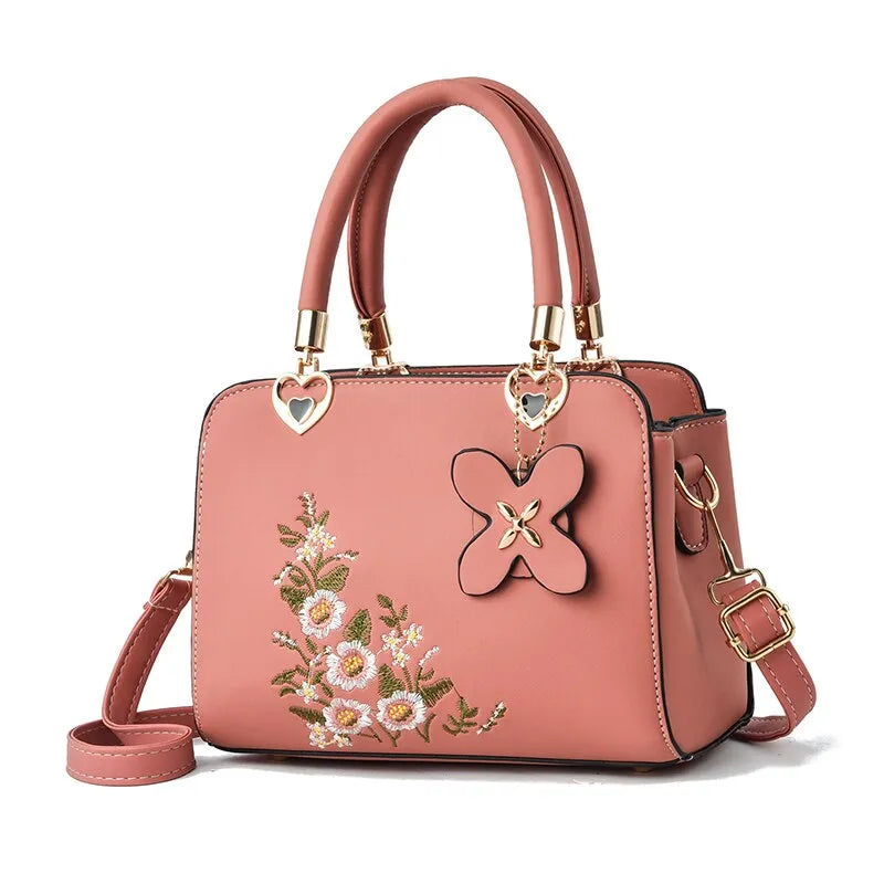 Women Embroidery Handbags Purse Tote Bags Fashion Handle Bag