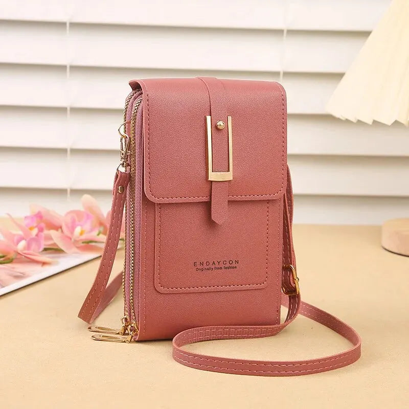 Simple Crossbody Small Transparent Touch Screen Mobile Phone Bag
