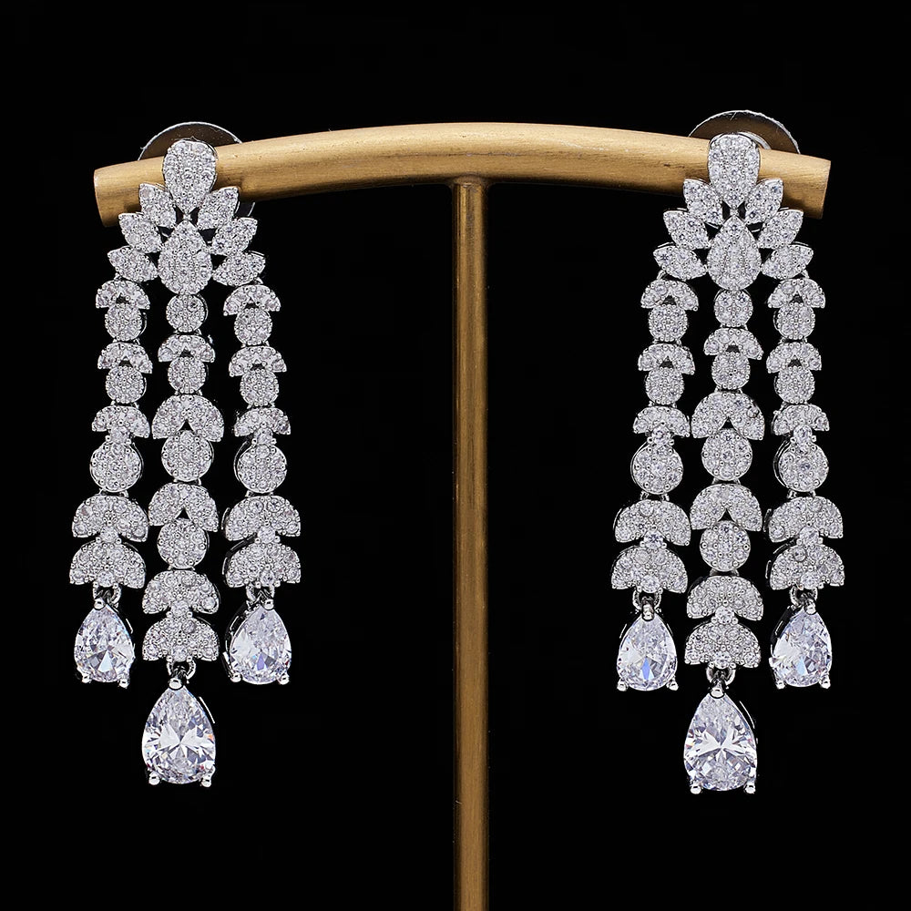 Best Cubic Zirconia Tassel Drop Big Chunky