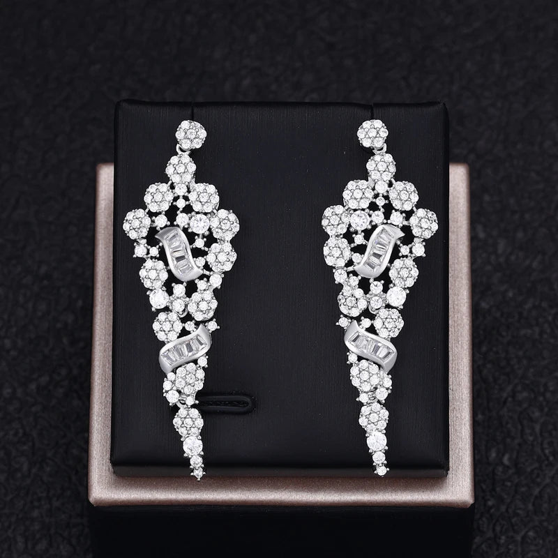 4 Pieces Bridal Jewellery Adjustable Necklace Bracelet