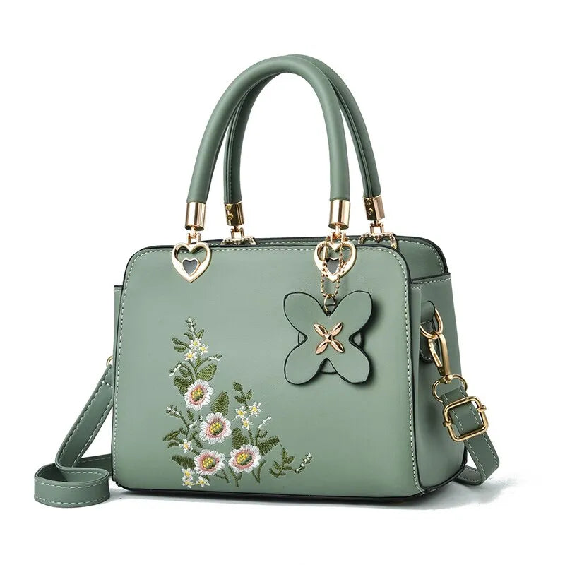 Women Embroidery Handbags Purse Tote Bags Fashion Handle Bag