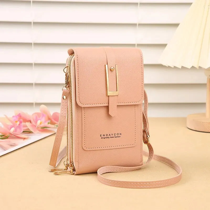 Simple Crossbody Small Transparent Touch Screen Mobile Phone Bag