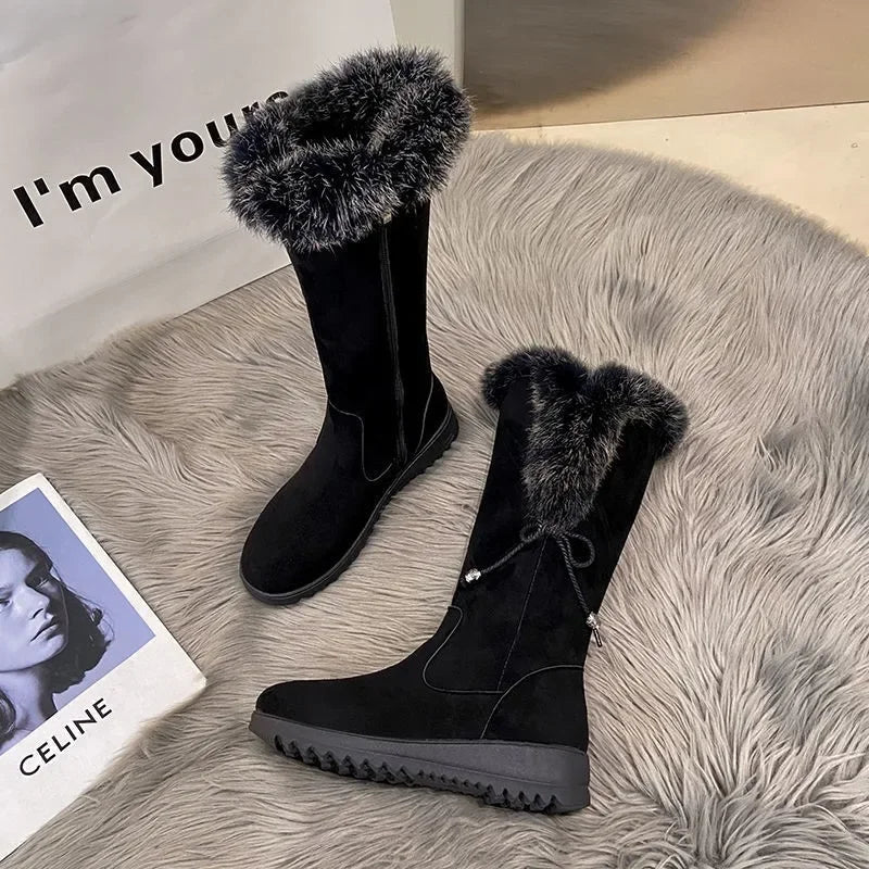 Fashion Keep Warm Plus Velvet Knee High Boots
