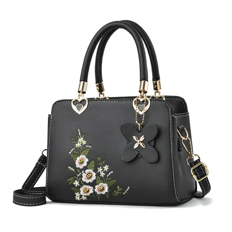 Women Embroidery Handbags Purse Tote Bags Fashion Handle Bag