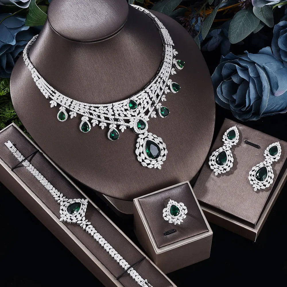 Fashion Green Zirconia Jewelry Sets Jewelry Set for Women