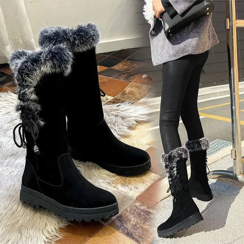 Fashion Keep Warm Plus Velvet Knee High Boots